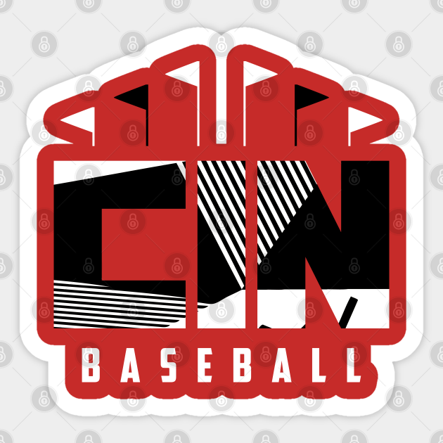 CIN Baseball Ballpark Cincinnati Reds Baseball Sticker TeePublic